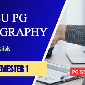 WBSU PG 1st Semester Geography Study Materials